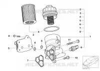 Alimentat.dhuile-filtre, nid radiateur Moteur COOPER S mini-voiture 2000 Cooper S 29268