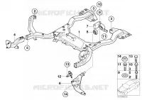 Cadre aux. avant / bras de suspension Essieu avant COOPER S mini-voiture 2000 Cooper S 29040