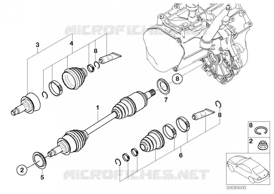 Arbre de sortie avant gauche MINI MINI ONE 2003 One N One