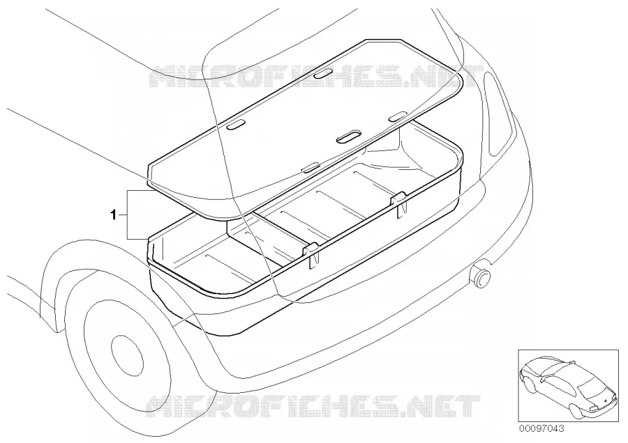 Bac de coffre intégral MINI MINI ONE 2000 One 1.6i N One 1.6i