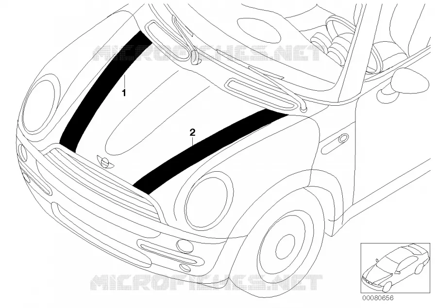 Bande décorative MINI MINI COOPER S 2003 Cooper S N Cooper S