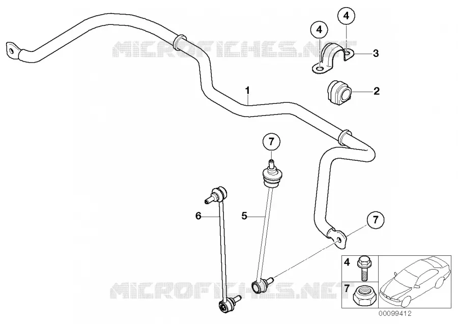Barre antiroulis avant MINI MINI ONE D 2002 One D N One D