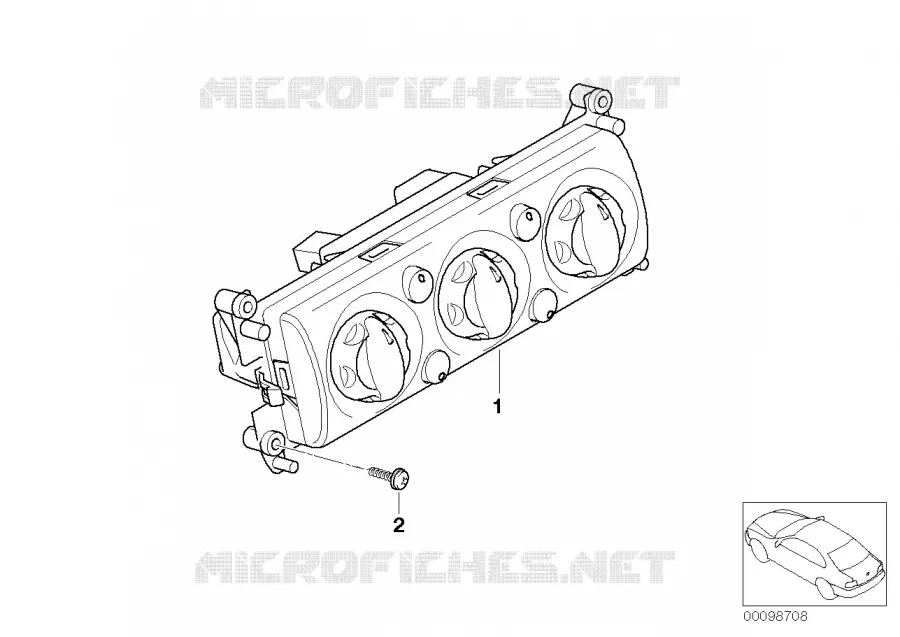 Commande de climatiseur MINI MINI COOPER 2003 Cooper N Cooper