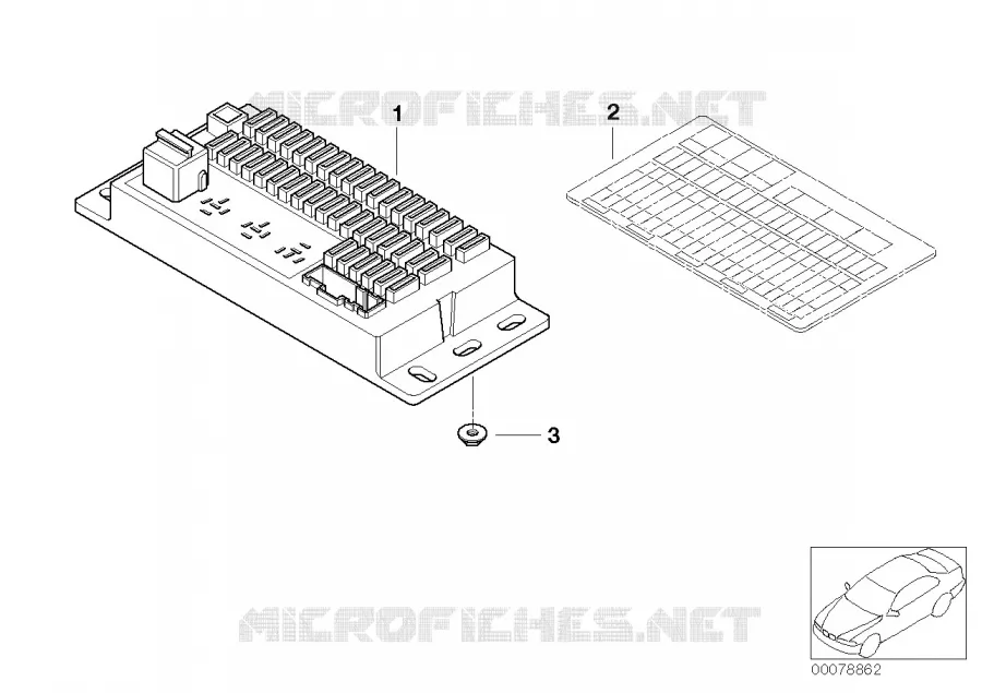 Composants de boite a fusibles interieur MINI MINI COOPER S 2003 Cooper S N Cooper S