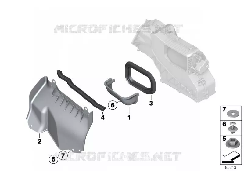 Conduit dentrée dair,compartim.-moteur MINI MINI COOPER 2002 Cooper N Cooper