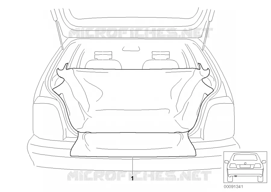 Couvercle protection espace chargement MINI MINI ONE 2006 One N One