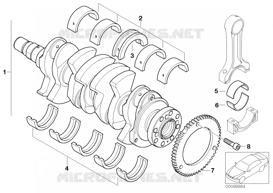 Embiellage-vilebrequin/coussinets MINI MINI JOHN COOPER WORKS 2006 Coop.S JCW GP N Coop.S JCW GP