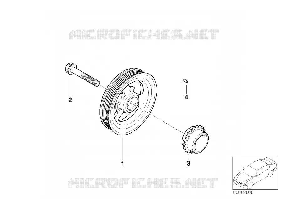 Entraînement par courroie/damper MINI MINI COOPER 2003 Cooper N Cooper