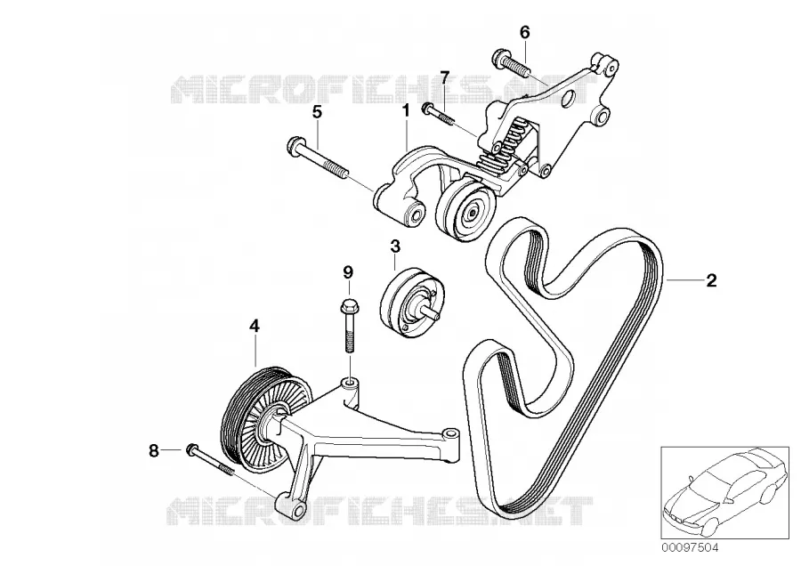 Entraînement pompe à eau / Alternateur MINI MINI JOHN COOPER WORKS 2006 Coop.S JCW GP N Coop.S JCW GP