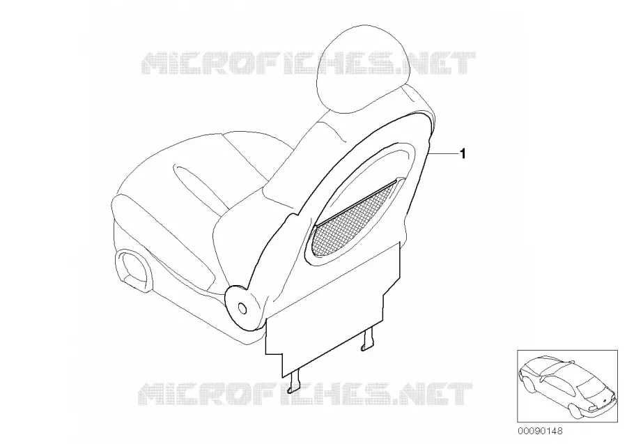 Equipement ult., sac filet de dossier MINI MINI COOPER 2000 Cooper N Cooper