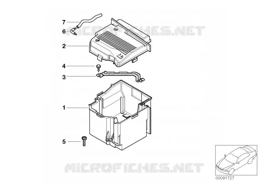 Fixation batterie et pièces amovibles MINI MINI ONE 2003 One N One