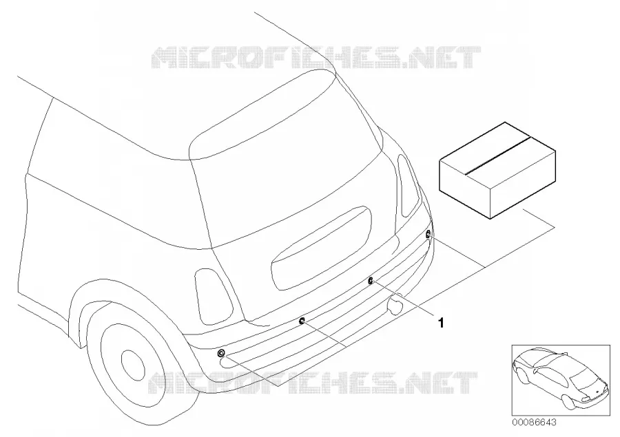 Kit 2ème monte système PDC MINI MINI COOPER D 2006 Cooper d N Cooper d