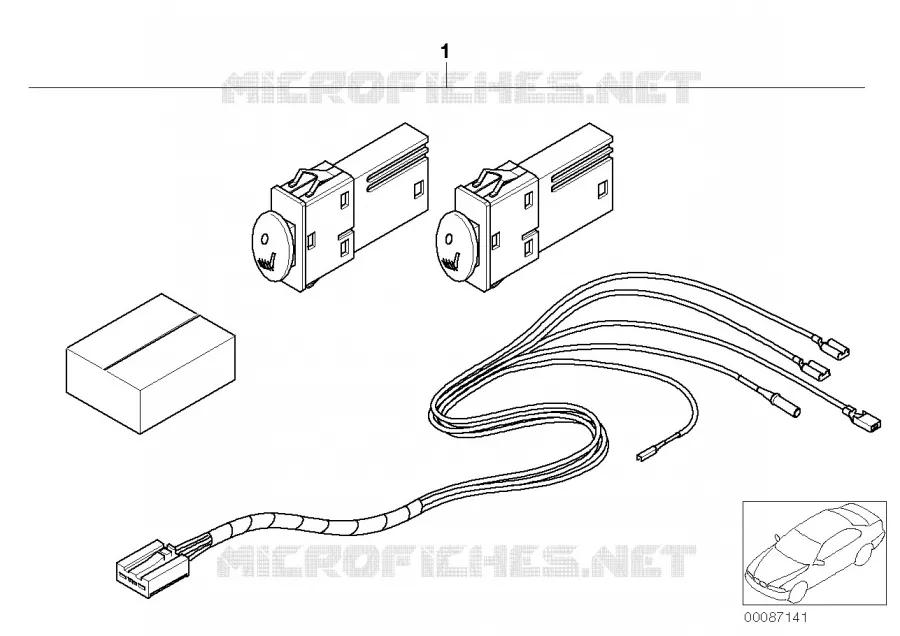 Kit de chauffage siege avant MINI MINI JOHN COOPER WORKS 2006 Coop.S JCW GP N Coop.S JCW GP