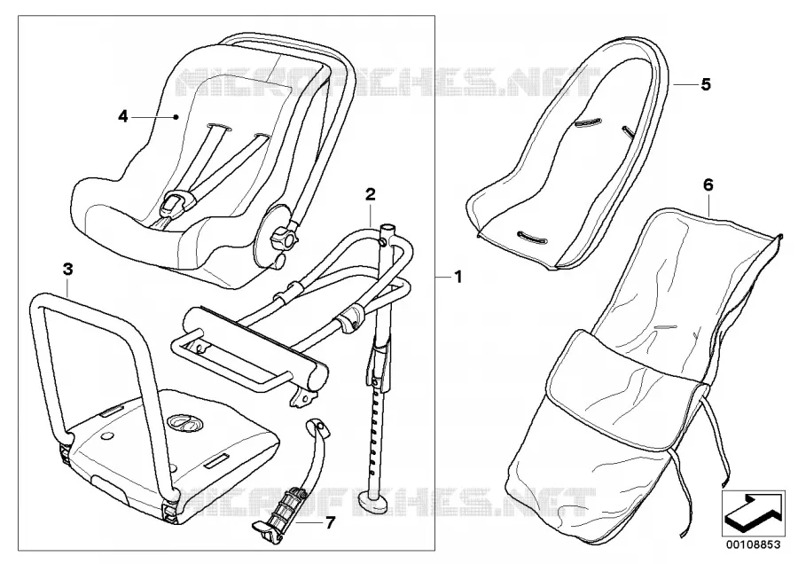 MINI Baby Seat 0+ ISOFIX MINI MINI COOPER S 2010 Cooper S N Cooper S