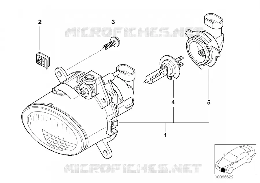 Phares anti-brouillard MINI MINI COOPER S 2003 Cooper S N Cooper S
