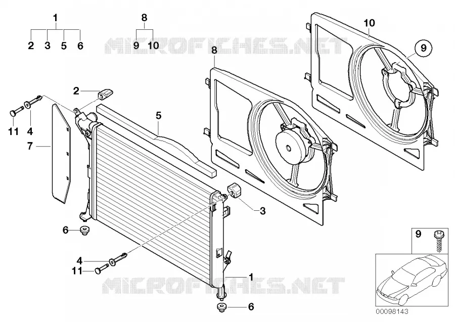 Radiateur/cadre MINI MINI COOPER 2002 Cooper N Cooper