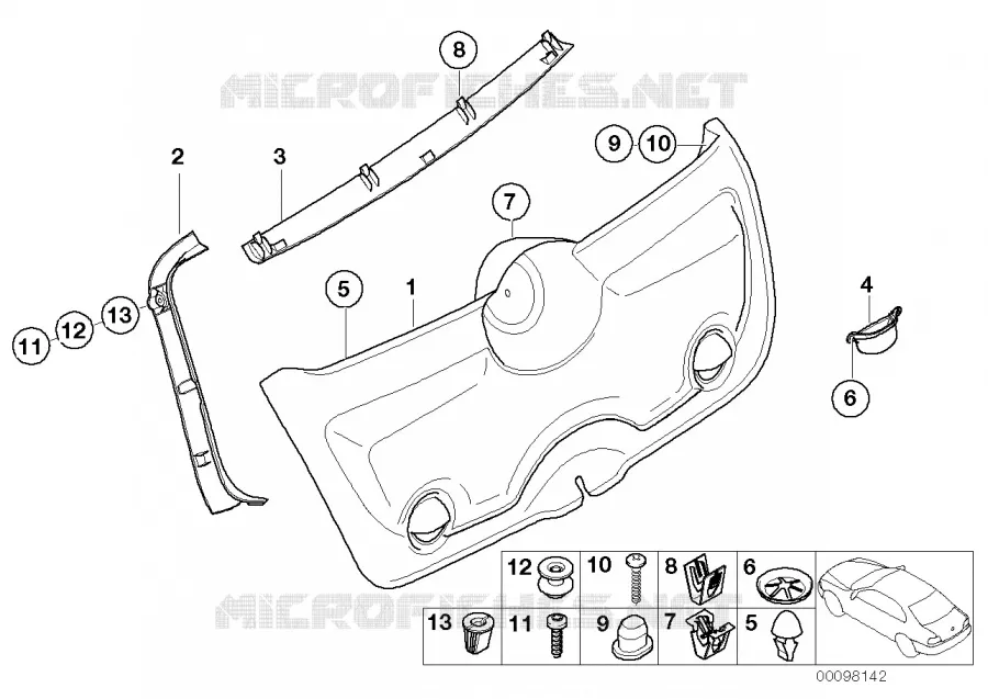 Revetement de couverture de coffre MINI MINI ONE 2002 One 1.4i N One 1.4i