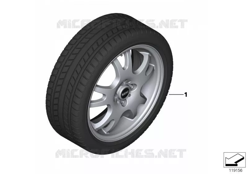 Roue hiver compl.Double Spoke R87 - 16