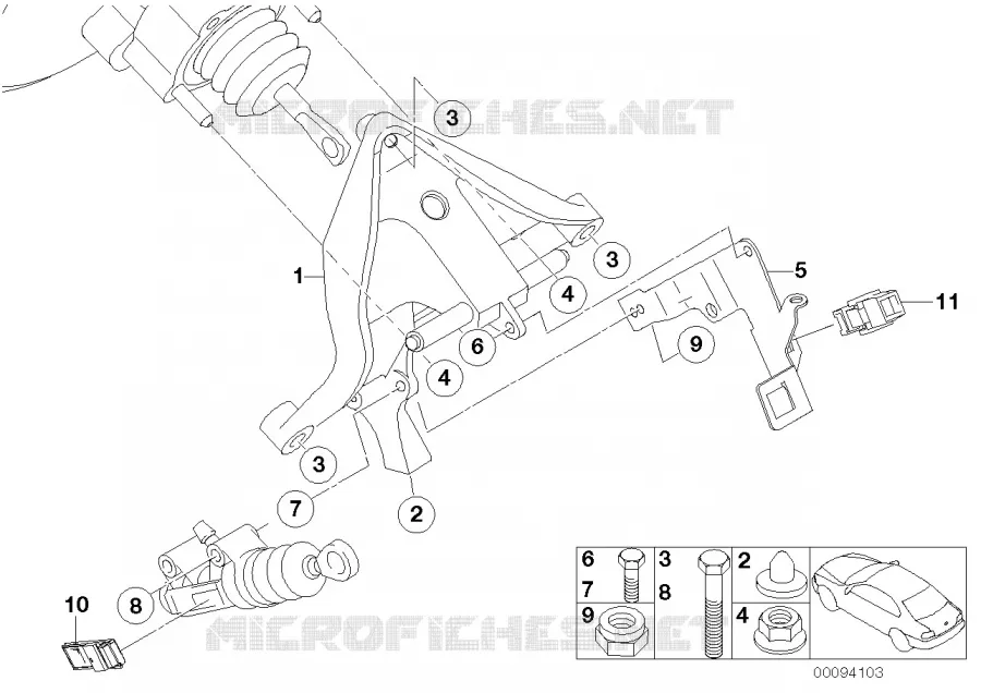 Support du pedalier MINI MINI JOHN COOPER WORKS 2006 Coop.S JCW GP N Coop.S JCW GP