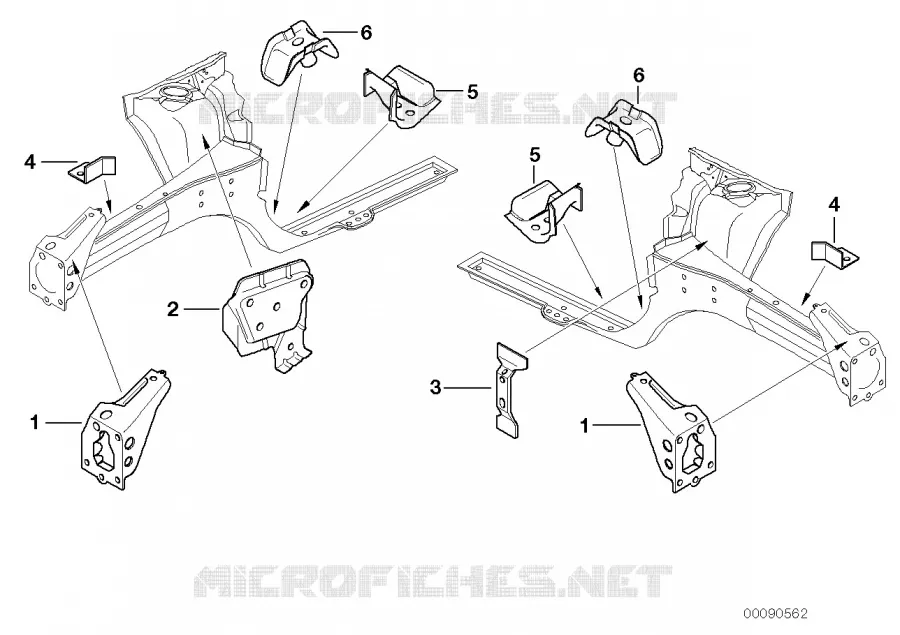 Support pour chassis avant MINI MINI COOPER 2000 Cooper N Cooper