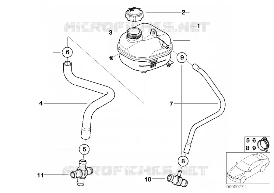 Vase dexpansion/conduites MINI MINI COOPER S 2002 Cooper S N Cooper S