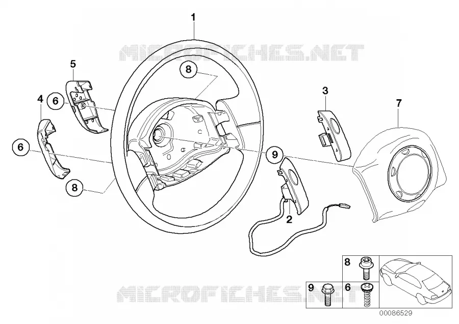 Volant airbag sans multifonction MINI MINI COOPER S 2003 Cooper S N Cooper S