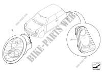 Kit mont. projecteur&feux arr. Facelift pour MINI Cooper S de 2000