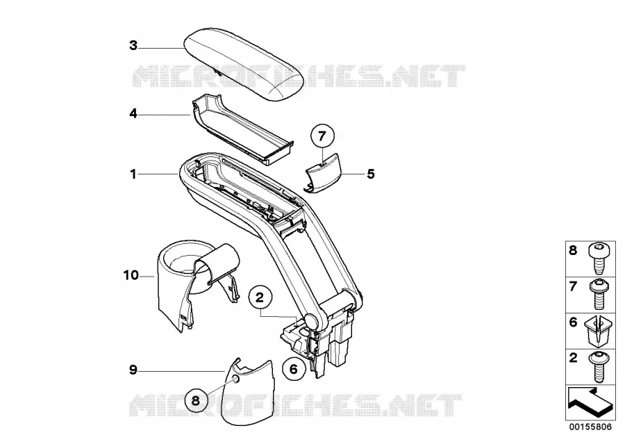 Accoudoir de console centrale MINI MINI COOPER SD 2009 Cooper SD N Cooper SD