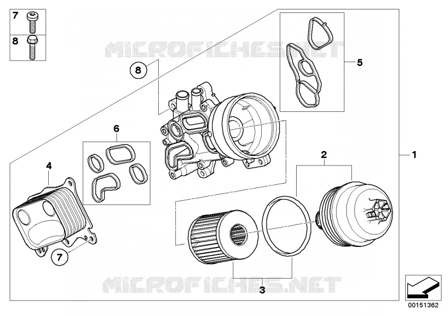Alimentat.dhuile-filtre, nid radiateur MINI MINI JOHN COOPER WORKS 2011 Coop.S JCW N Coop.S JCW