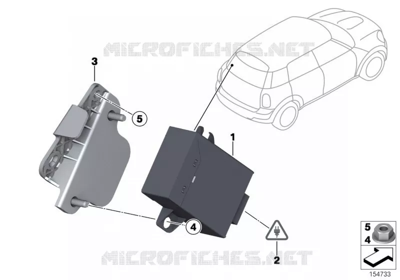 Boîtier électron. rabattement rétrovis. MINI MINI COOPER S 2010 Cooper S N Cooper S