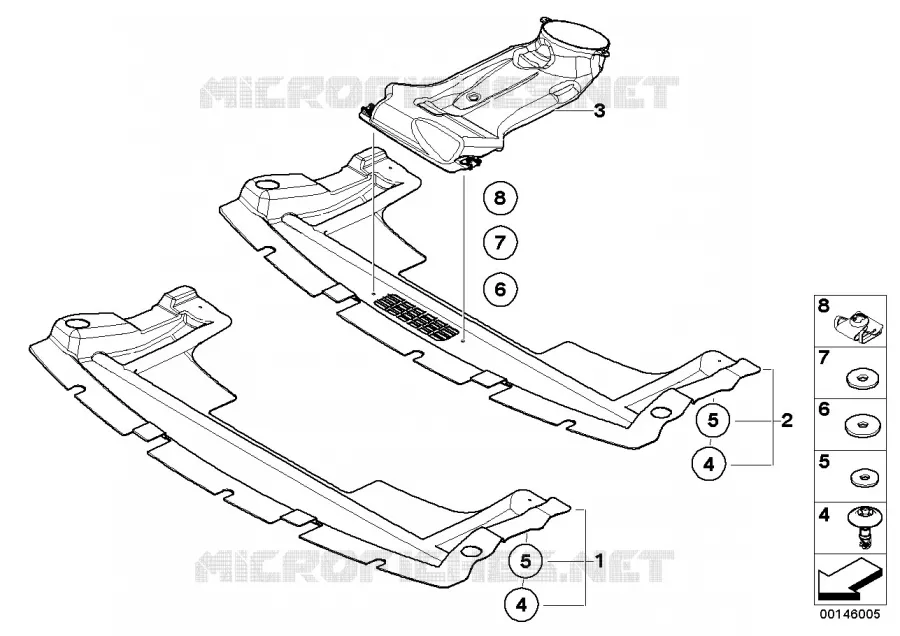 Carénage de soubassement avant MINI MINI COOPER S 2003 Cooper S N Cooper S