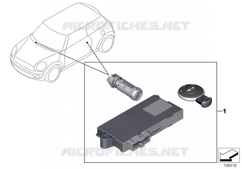 Clefs identiques MINI MINI ONE 2009 One N One