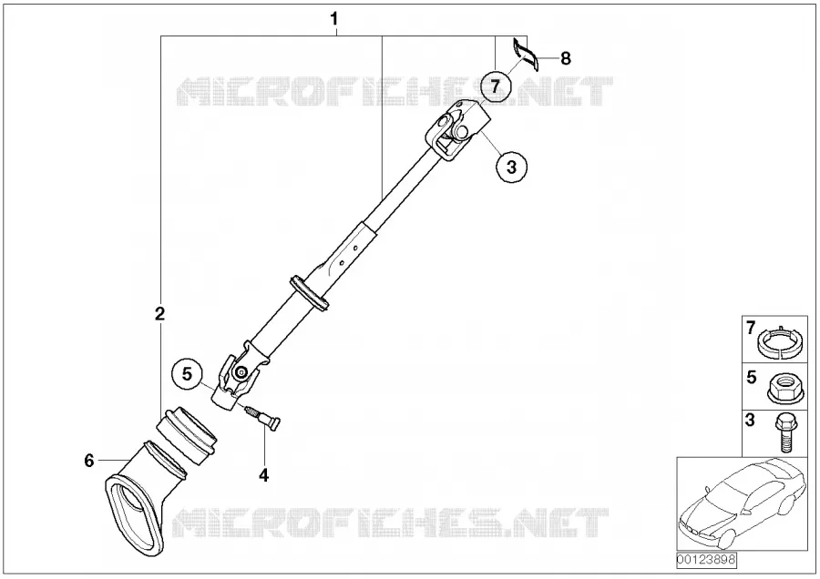 Colonne de direct.-arbre col.direct.inf. MINI MINI COOPER 2003 Cooper N Cooper