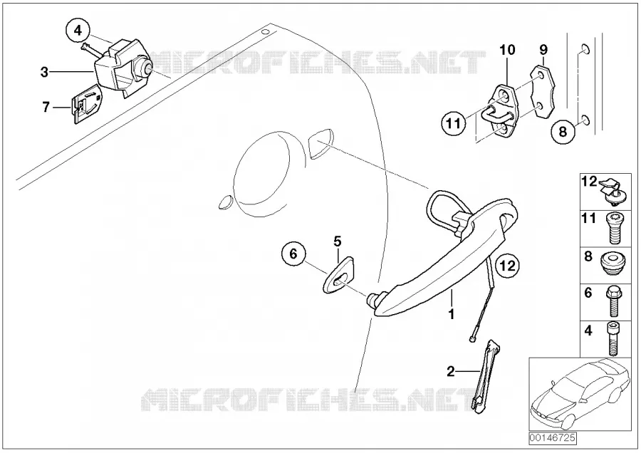 Commande de porte/serrure de porte avant MINI MINI COOPER S 2002 Cooper S N Cooper S