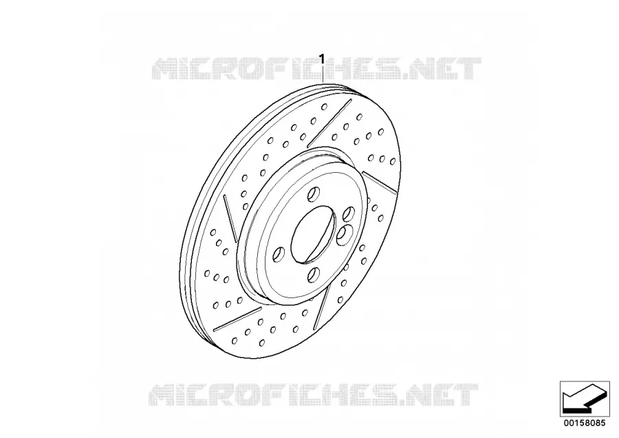 Disque de frein avant perforé MINI MINI ONE 2006 One N One
