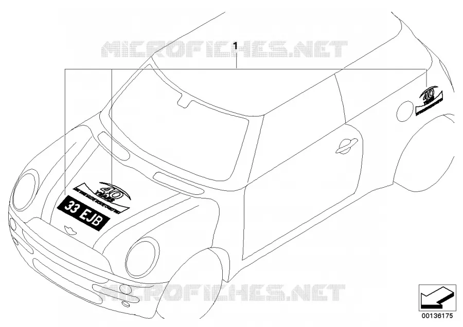 Film transparent Rallye Monte Carlo MINI MINI COOPER 2003 Cooper N Cooper