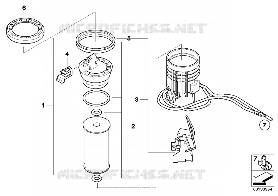Filtre à carburant/capteur de niveau d MINI MINI COOPER 2000 Cooper N Cooper