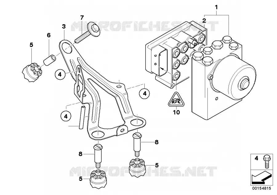 Groupe hydr. asc/boîte de cde/support MINI MINI ONE 2002 One 1.4i N One 1.4i