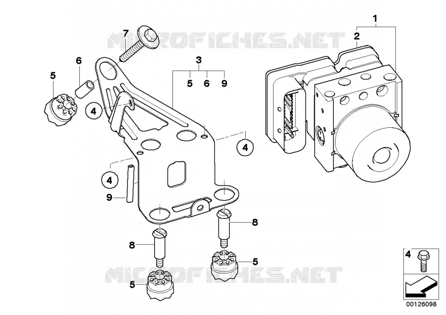 Groupe hydr.ABS/boîte de cde/support MINI MINI COOPER 2003 Cooper N Cooper
