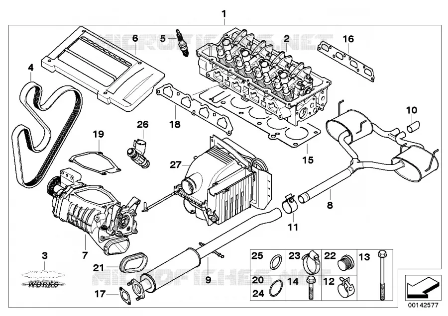 JCW Tuningkit 210 HP MINI MINI COOPER S 2003 Cooper S N Cooper S