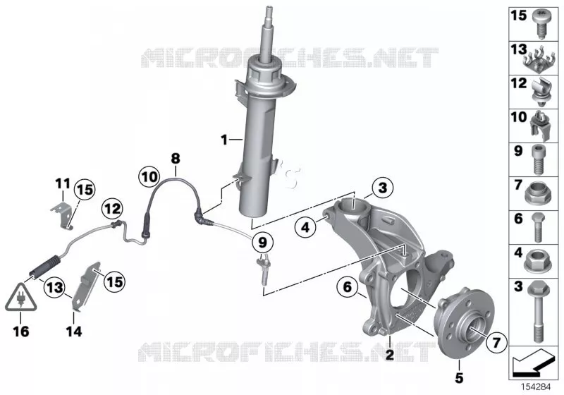 Jambe suspension av./Palier pivot/Roue MINI MINI COOPER D 2006 Cooper D N Cooper D