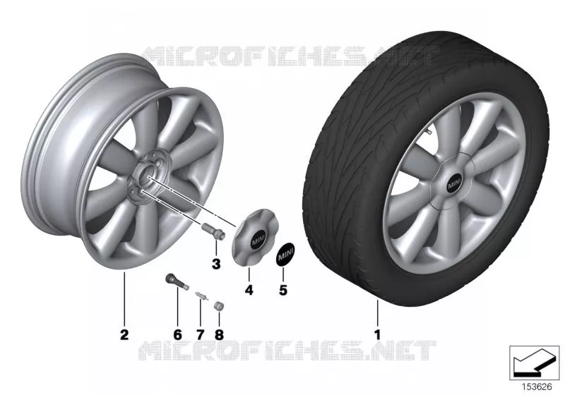Jante à rayons Crown (Styl. 104) MINI MINI COOPER SD 2010 Cooper SD N Cooper SD