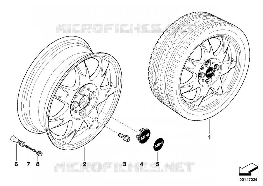 Jante mini delta spoke (Styl. 96) MINI MINI ONE 2002 One 1.4i N One 1.4i
