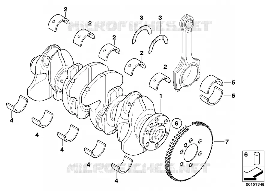 Mec. dembiellage-vilebrequin/coussinets MINI MINI JOHN COOPER WORKS 2007 Coop.S JCW N Coop.S JCW