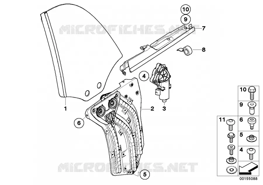 Mécanisme de fenêtre de porte arrière MINI MINI COOPER 2002 Cooper N Cooper