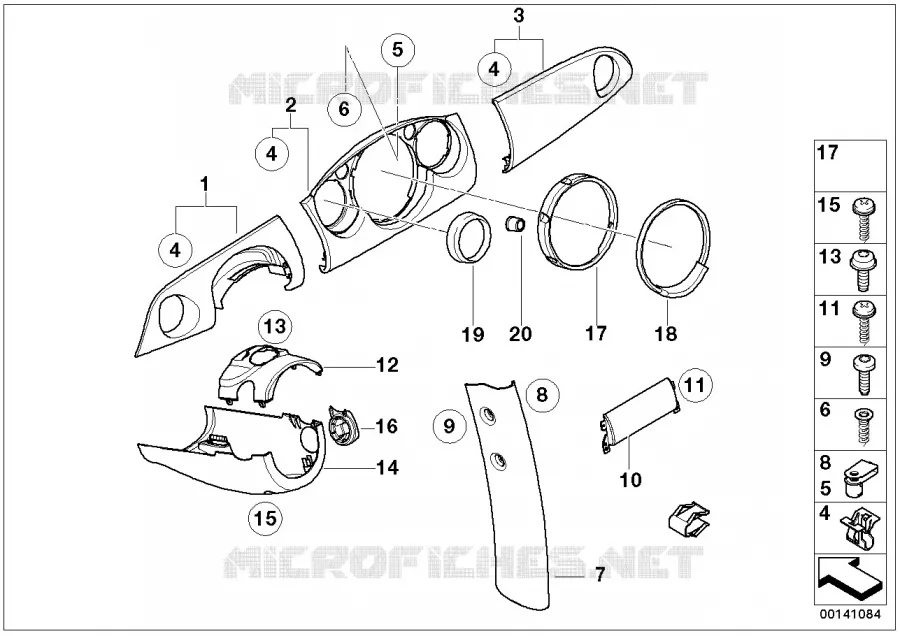 Pièces accolées planche de bord MINI MINI COOPER S 2000 Cooper S N Cooper S