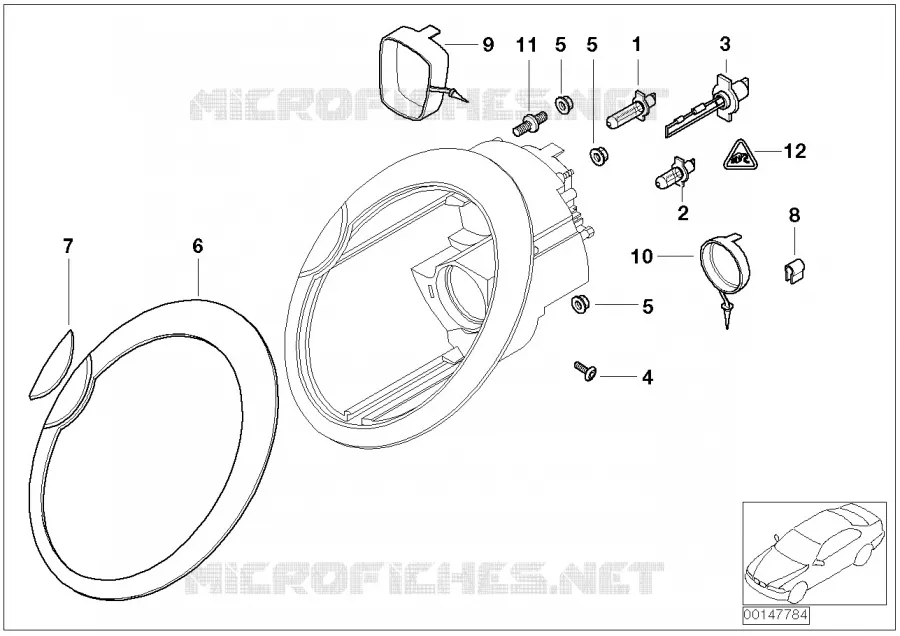 Pièces détachées projecteur xénon MINI MINI COOPER S 2000 Cooper S N Cooper S