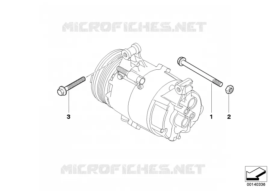 Pièces fixation compresseur climatiseur MINI MINI ONE 2002 One 1.4i N One 1.4i