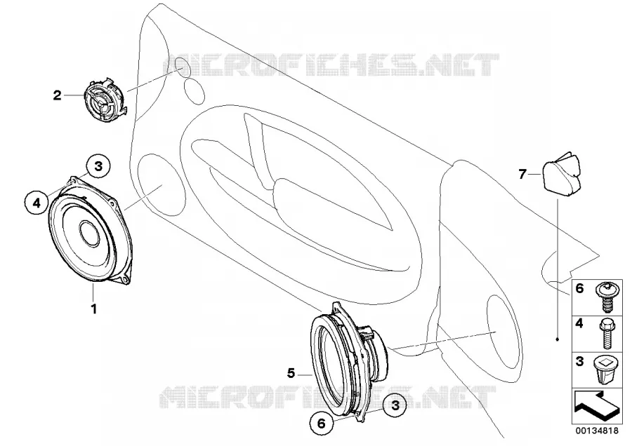 Pièces haut-parleur Harman Kardon MINI MINI COOPER S 2003 Cooper S N Cooper S