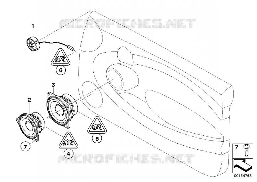 Pieces porte avant systeme hifi MINI MINI COOPER S 2005 Cooper S N Cooper S